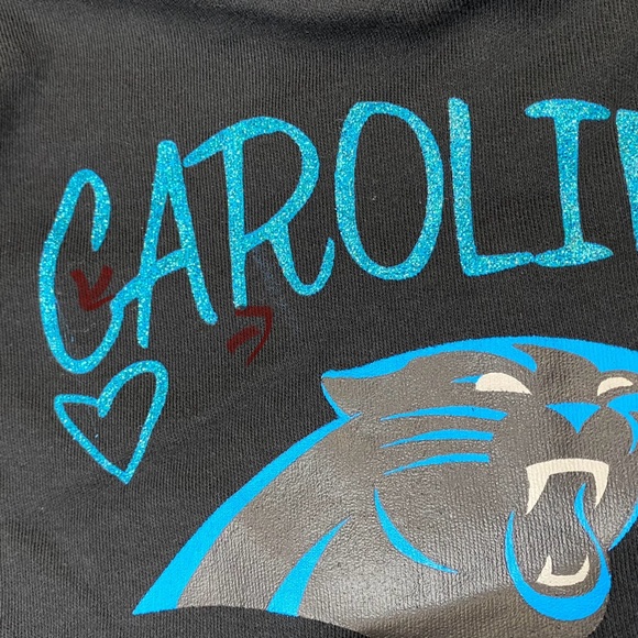 NWT NFL 2 Piece Black & Blue Carolina Panthers Creeper Set Baby Girl 3-6Months - Picture 12 of 12